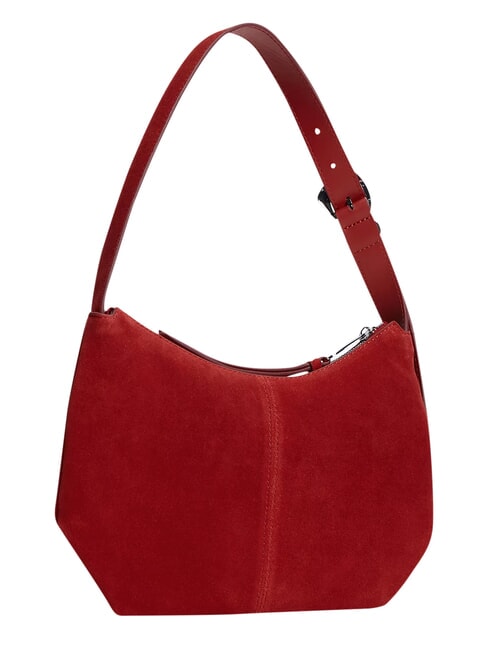 TJW SLOUCHY Sac bandouli&egrave;re en cuir su&eacute;d&eacute; Rouge d'Arizona - Sacs pour Femme