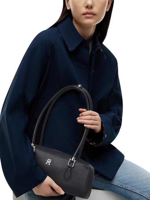 TH GRACE Sac bandouli&egrave;re grain&eacute; le noir - Sacs pour Femme