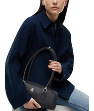TOMMY HILFIGER TH GRACE Sac bandouli&egrave;re grain&eacute; le noir - Sacs pour Femme - 2