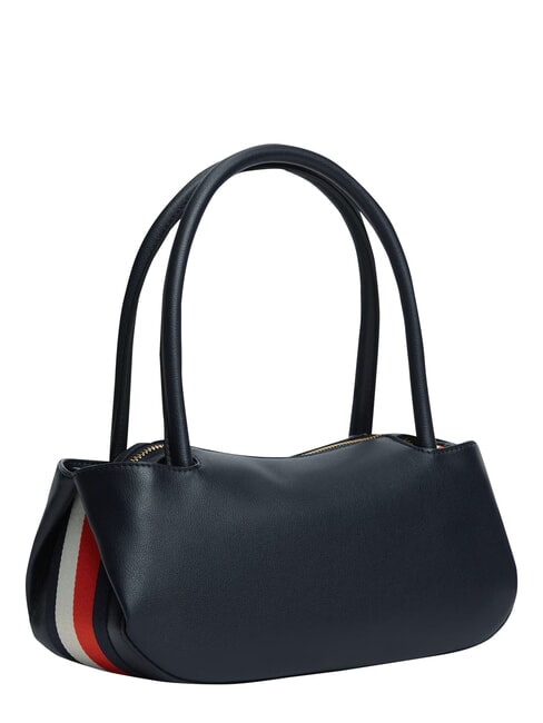TH LOGOTAPE sac bandouli&egrave;re corps bleu spatial - Sacs pour Femme