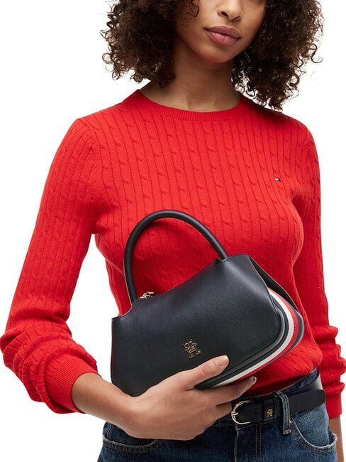 TH LOGOTAPE Sac &agrave; main avec bandouli&egrave;re corps bleu spatial - Sacs pour Femme
