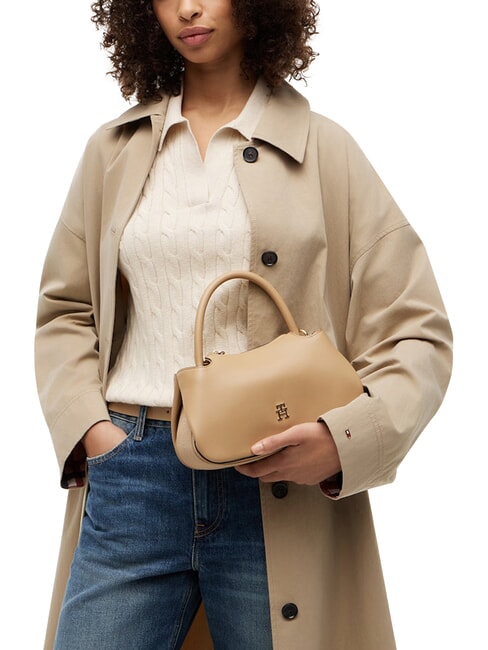 TH LOGOTAPE Sac &agrave; main avec bandouli&egrave;re kaki classique - Sacs pour Femme