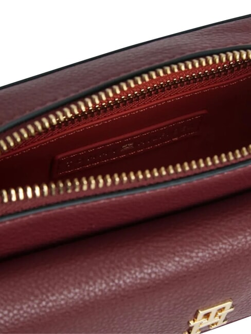 TH ICON Mini sac bandouli&egrave;re velours bordeaux - Sacs pour Femme