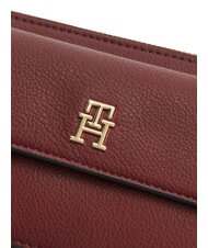 TOMMY HILFIGER TH ICON Mini sac bandouli&egrave;re velours bordeaux - Sacs pour Femme - 5