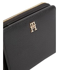 TOMMY HILFIGER TH ICON Portefeuille moyen, fermeture &eacute;clair le noir - Portefeuilles Femme - 4