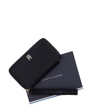 TOMMY HILFIGER TH LOGOTAPE portefeuille zipp&eacute; le noir - Portefeuilles Femme - 4