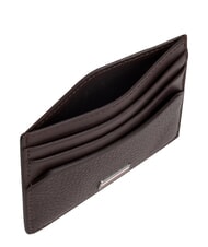TOMMY HILFIGER TH CENTRAL porte-cartes de cr&eacute;dit en cuir caf&eacute; en grains - Portefeuilles Homme - 3