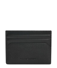 TOMMY HILFIGER TH CENTRAL porte-cartes de cr&eacute;dit en cuir le noir - Portefeuilles Homme - 2