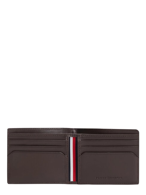 TH CENTRAL porte-cartes de cr&eacute;dit en cuir caf&eacute; en grains - Portefeuilles Homme