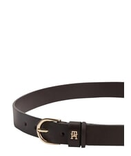 TOMMY HILFIGER ESSENTIAL EFFORTLESS Ceinture en cuir fabriqu&eacute;e en Italie fondant brun - Ceintures - 3