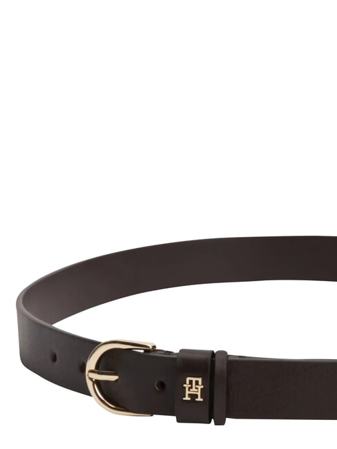 ESSENTIAL EFFORTLESS Ceinture en cuir fabriqu&eacute;e en Italie fondant brun - Ceintures