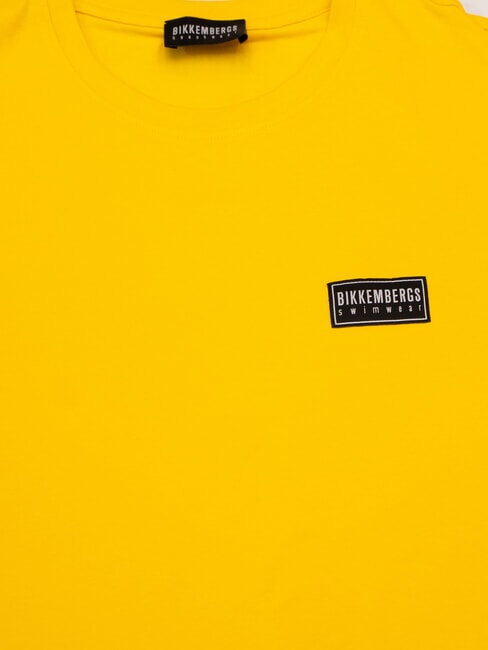 BASIC T-shirt &agrave; manches courtes et col rond jaune - T-shirt