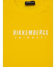 BIKKEMBERGS ICONIC T-shirt en coton, manches courtes jaune - T-shirt - 2