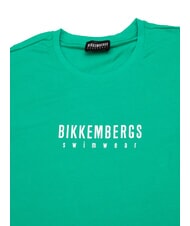 BIKKEMBERGS ICONIC T-shirt en coton, manches courtes vert - T-shirt - 2