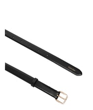 CALVIN KLEIN ESSENTIAL BUCKLE ceinture en cuir noir / or clair antique - Ceintures - 2