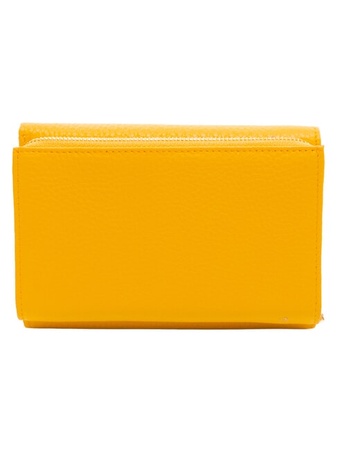 BASIC Portefeuille en cuir moyen jaune - Portefeuilles Femme