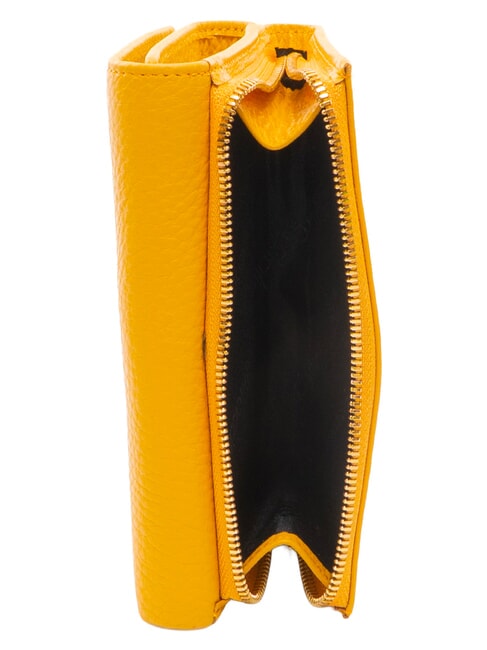 BASIC Portefeuille en cuir moyen jaune - Portefeuilles Femme