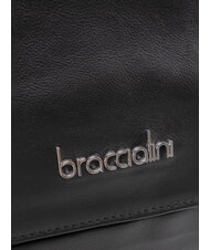 BRACCIALINI SANDRA Sac bandouli&egrave;re en cuir noir - Sacs pour Femme - 3