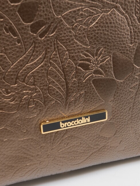 LOLA Cabas en cuir noir/bronze - Sacs pour Femme