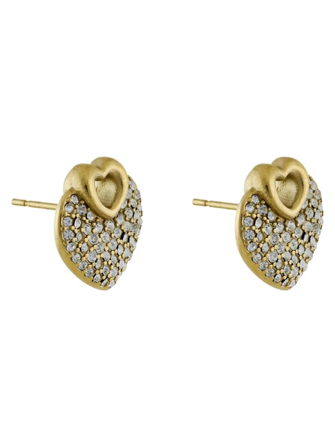 CRAZY IN LOVE Boucles d'oreilles en acier or jaune - Boucles d'oreilles