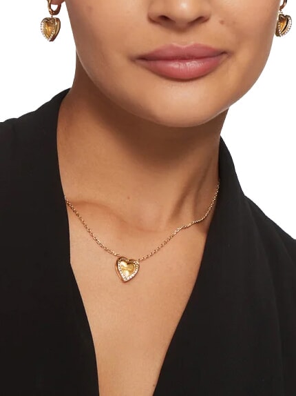 MON AMOUR Collier en acier or jaune - Colliers