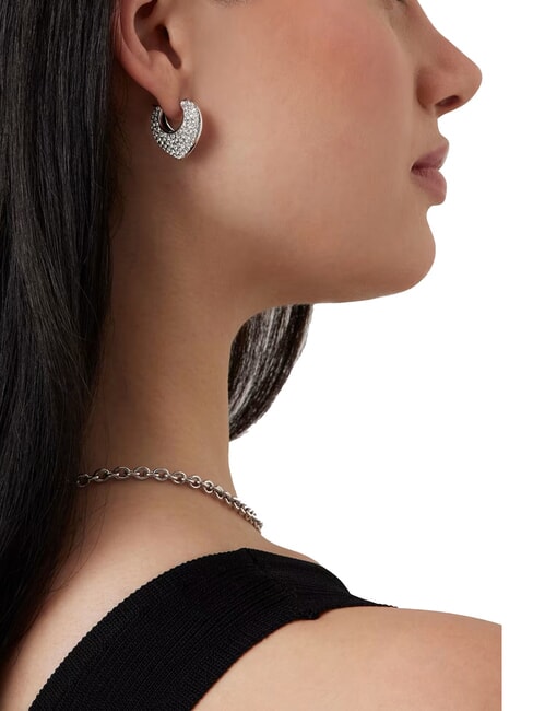 CRAZY IN LOVE Boucles d'oreilles en acier ARGENT - Boucles d'oreilles