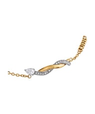 GUESS TWIST Bracelet tress&eacute; en acier or jaune/rhodium - Bracelets - 2