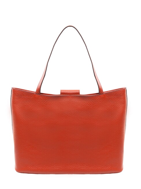 MARISOL Sac shopping en cuir rouge brique - Sacs pour Femme