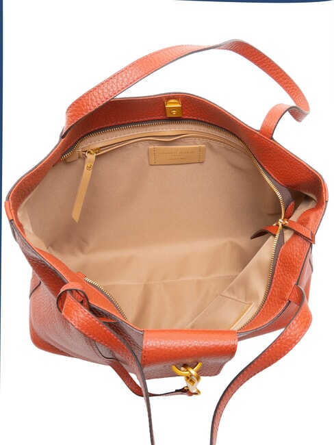 MARISOL Sac shopping en cuir rouge brique - Sacs pour Femme