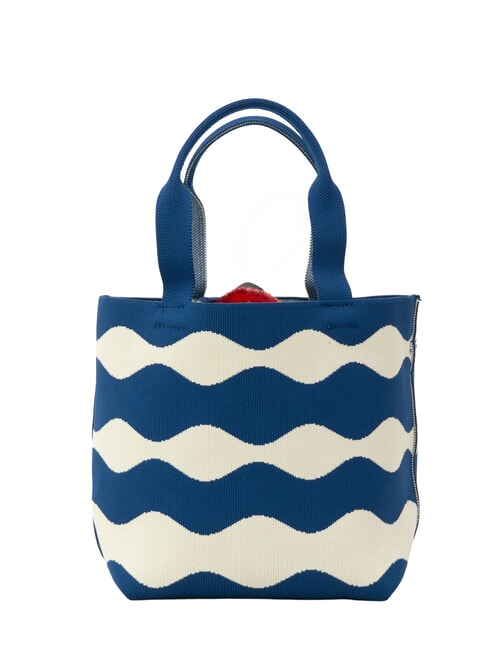 KNITTED Sac &agrave; main avec bandouli&egrave;re cr&egrave;me/marine - Sacs pour Femme