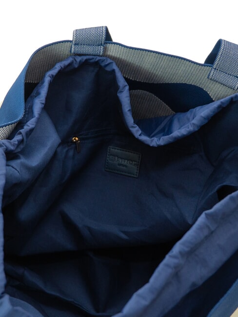 KNITTED Sac &agrave; main avec bandouli&egrave;re cr&egrave;me/marine - Sacs pour Femme