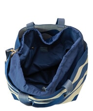 BLAUER KNITTED Sac &agrave; main avec bandouli&egrave;re cr&egrave;me/marine - Sacs pour Femme - 4
