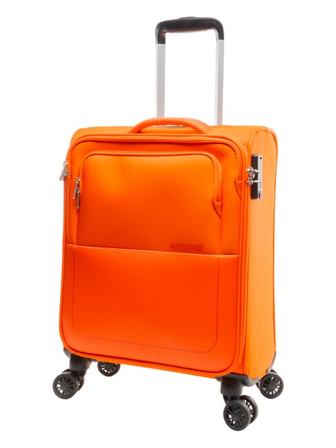 AIR WAVE Chariot &agrave; bagages &agrave; main orange juteuse - Valises cabine