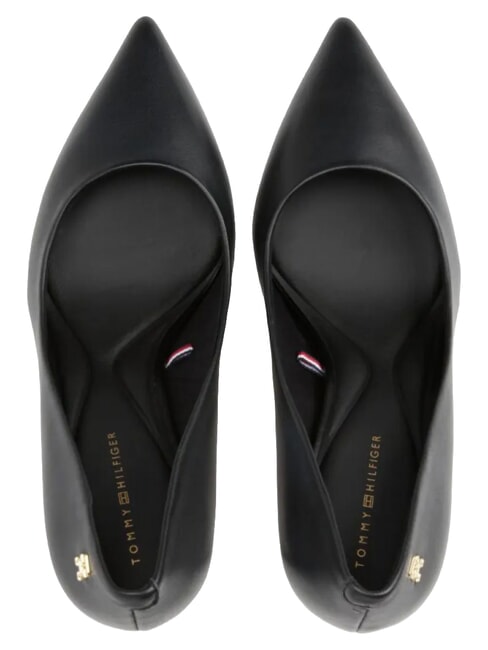 TH  Escarpins en cuir &agrave; talons hauts de 9 cm noir - Chaussures Femme