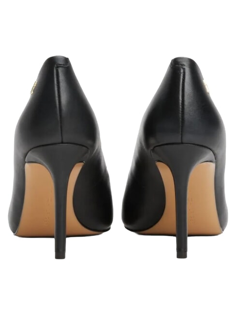 TH  Escarpins en cuir &agrave; talons hauts de 9 cm noir - Chaussures Femme