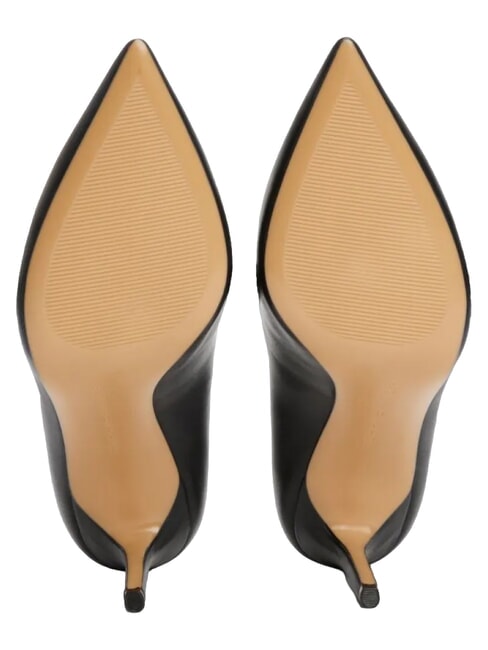 TH  Escarpins en cuir &agrave; talons hauts de 9 cm noir - Chaussures Femme
