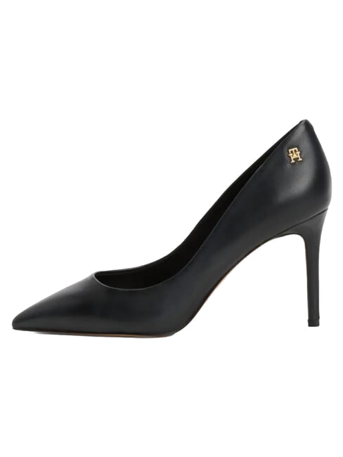 TH  Escarpins en cuir &agrave; talons hauts de 9 cm noir - Chaussures Femme