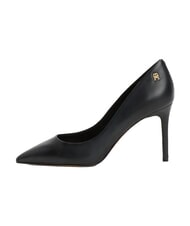 TOMMY HILFIGER TH  Escarpins en cuir &agrave; talons hauts de 9 cm noir - Chaussures Femme - 6
