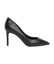 TOMMY HILFIGER TH  Escarpins en cuir &agrave; talons hauts de 9 cm noir - Chaussures Femme - 8