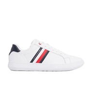 TOMMY HILFIGER ESSENTIAL LEATHER Baskets en cuir blanc - Chaussures Homme - 8