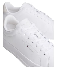 TOMMY HILFIGER TH Baskets en cuir blanc - Chaussures Homme - 7