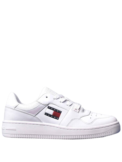 TOMMY JEANS Baskets en cuir blanc - Chaussures Homme