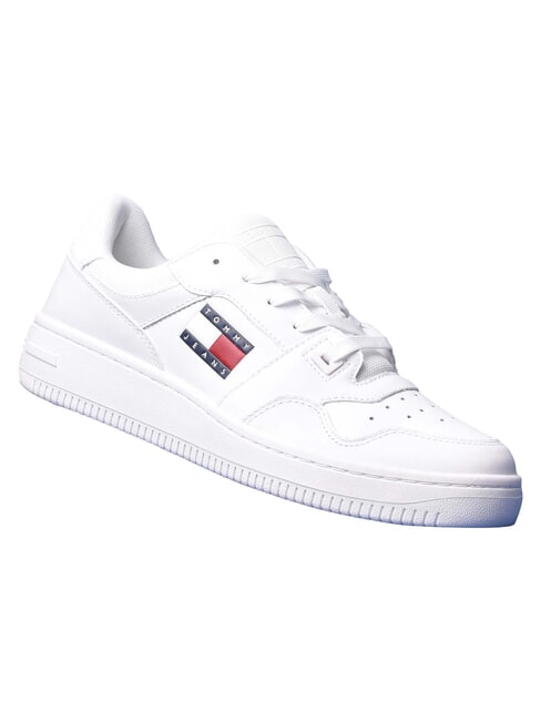 TOMMY JEANS Baskets en cuir blanc - Chaussures Homme