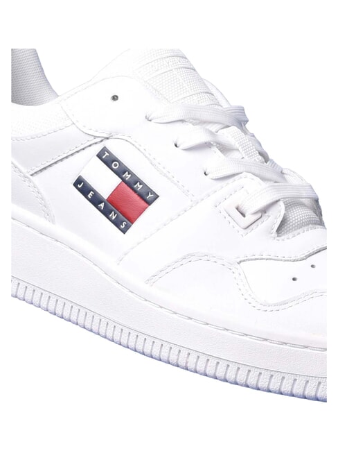 TOMMY JEANS Baskets en cuir blanc - Chaussures Homme