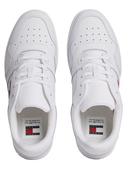 TOMMY JEANS Baskets en cuir blanc - Chaussures Homme