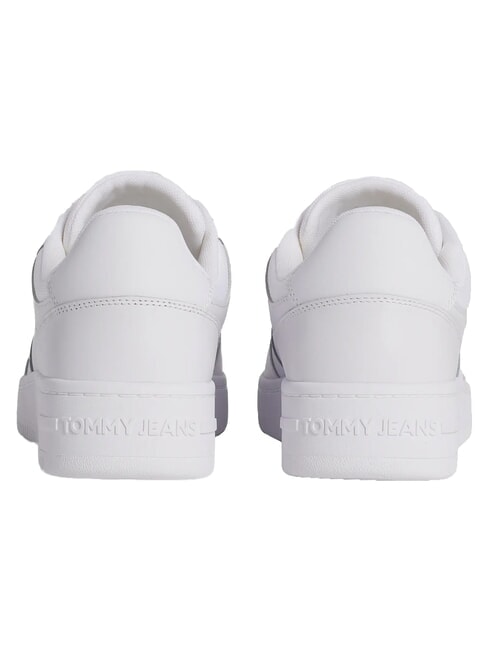 TOMMY JEANS Baskets en cuir blanc - Chaussures Homme