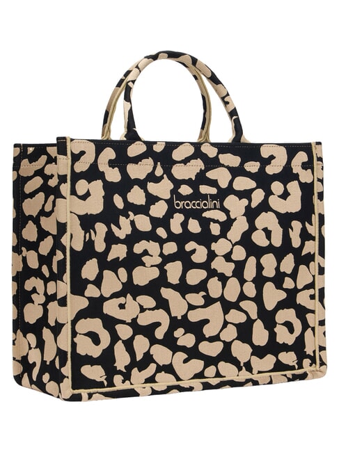 WINTER Sac &agrave; main XL, double poign&eacute;e l&eacute;opard - Sacs pour Femme