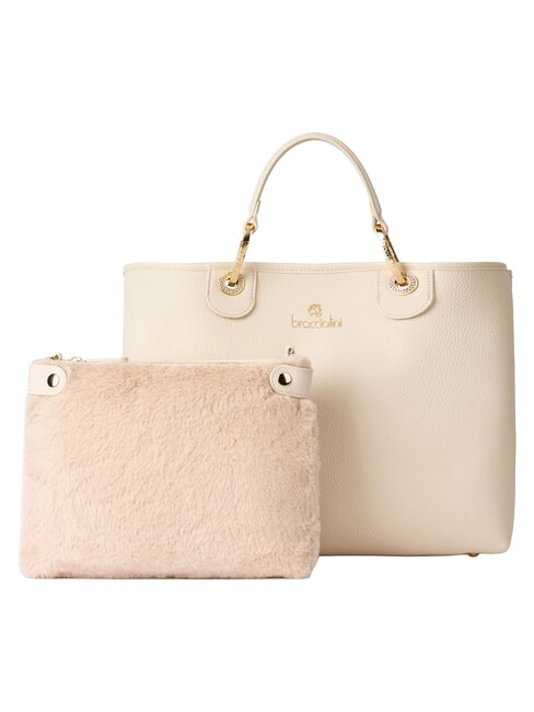 BETH Sac &agrave; main L avec double poign&eacute;e beige - Sacs pour Femme