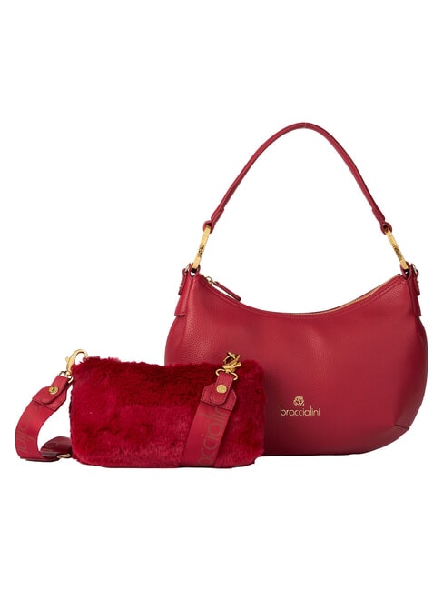 BETH Sac bandouli&egrave;re M, avec bandouli&egrave;re rouge - Sacs pour Femme