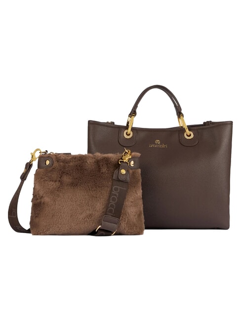 BETH Sac &agrave; main L avec double poign&eacute;e marron - Sacs pour Femme